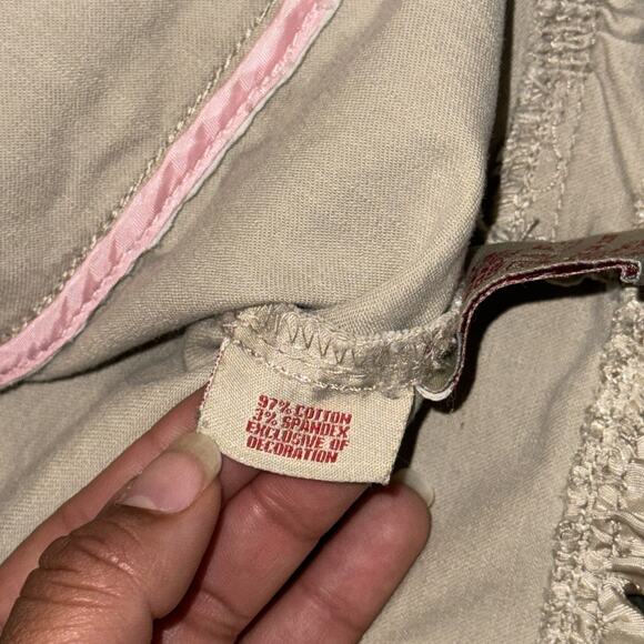 Vintage Y2K Tommy Jeans Blazer Jacket Women's XL Khakhi Stretch Button Front ‘05 - Picture 9 of 10